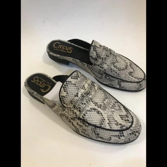 NWOT CIRCUS BY SAM EDELMAN Hal Snake Embossed Mule - Picture 8 of 16
